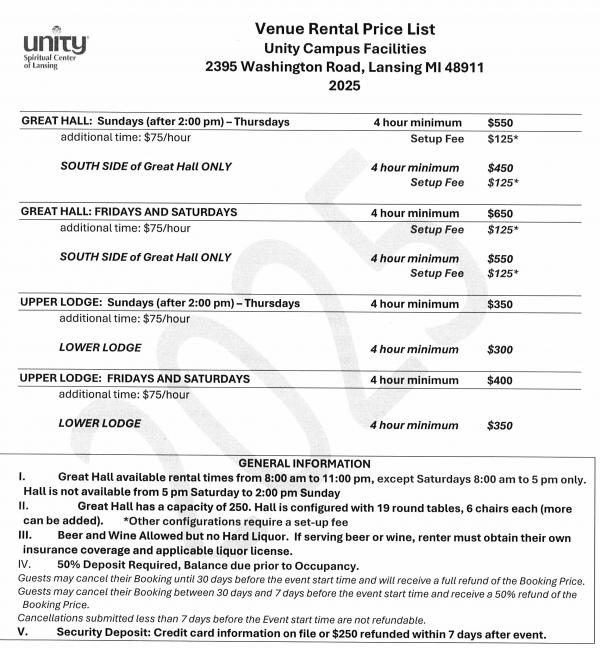 price list