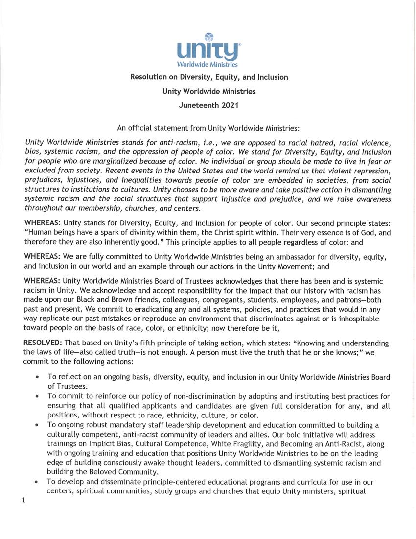 UWM Resolution