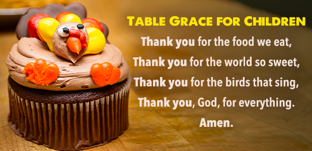 Thanksgiving table grace for Children
