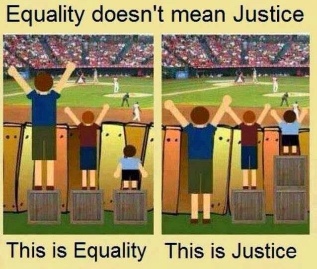 equality doesn't mean justic